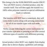 Valentines SUBLIMATION Transfer, Ready to Press SUBLIMATION Transfer, 4236