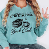 Antisocial Book Club Reading Book Lover DTF Transfers, Custom DTF Transfer, Sublimation Transfers, DTF Transfers, Ready To Press, #5690