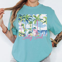 Preppy Cute Summer Salty Soul Vacation DTF Transfer, Custom DTF Transfer, Heat Transfers, DTF Transfer Ready To Press, #5968