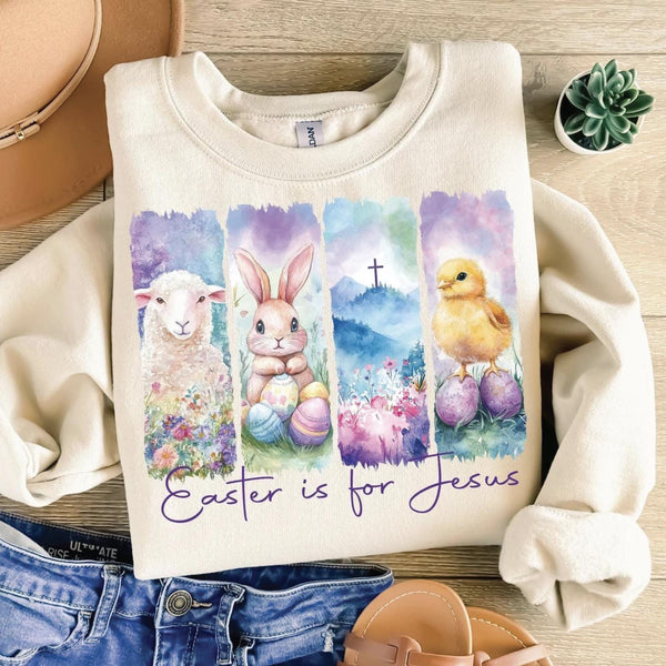 Easter is for Jesus Faith Easter DTF Transfer, Custom DTF Transfer, Heat Transfers, DTF Transfer Ready To Press, Custom Transfers, #5803