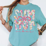 Preppy Cute Summer Vibes Coquette Bow DTF Transfer, Custom DTF Transfer, Heat Transfers, DTF Transfer Ready To Press, #5995