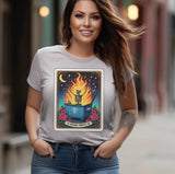 Funny The Dumpster Fire Tarot Card DTF Transfers, Custom DTF Transfer, Ready For Press Heat Transfers, DTF Transfer Ready To Press, #5123