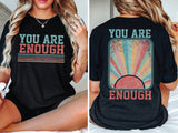 You Are Enough Sunshine DTF Transfers, Custom Transfer, Ready For Press Heat Transfers, DTF Transfer Ready To Press, #5159/5160