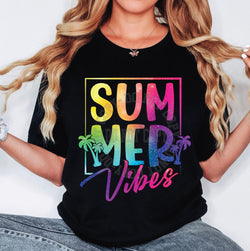 ***Fridays @ 4*** Colorful Summer Vibes DTF Transfers, Custom DTF Transfer, Sublimation Transfers, DTF Transfers, Ready To Press, #5236
