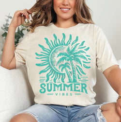 Summer Vibes Sunset DTF Transfers, Custom DTF Transfer, Sublimation Transfers, DTF Transfers, Ready To Press, #5248-BCNatural
