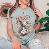 Made To Worship Praise Music DTF Transfers, Custom DTF Transfer, Ready For Press Heat Transfers, DTF Transfer Ready To Press, #5206