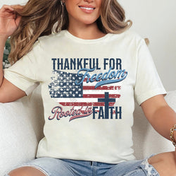 Rooted in Faith 4th of July DTF Transfers, Custom DTF Transfer, Sublimation Transfers, DTF Transfers, Ready To Press, #5260