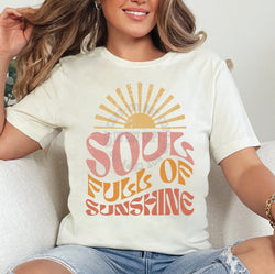 Soul full of Sunshine Summer Retro DTF Transfers, Custom DTF Transfer, Sublimation Transfers, DTF Transfers, Ready To Press, #5264