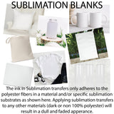 a collage of photos with text describing sublimation blanks