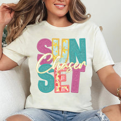 Sunset Chaser Summer DTF Transfers, Custom DTF Transfer, Sublimation Transfers, DTF Transfers, Ready To Press, #5261