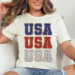 Faux Aplique 4th of July DTF Transfers, Custom DTF Transfer, Sublimation Transfers, DTF Transfers, Ready To Press, #5274