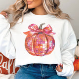 Fall Disco Ball Pumpkin DTF Transfers, Custom DTF Transfer, Sublimation Transfers, DTF Transfers, Ready To Press, #5300