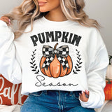 Pumpkin Season Plaid Pumpkin DTF Transfers, Custom DTF Transfer, Sublimation Transfers, DTF Transfers, Ready To Press, #5302