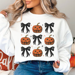 Halloween Pumpkins and Bows DTF Transfers, Custom DTF Transfer, Sublimation Transfers, DTF Transfers, Ready To Press, #5306