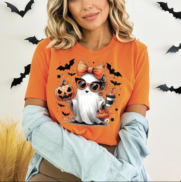 Cute Boujie Halloween Preppy Ghost DTF Transfers, Custom DTF Transfer, Sublimation Transfers, DTF Transfers, Ready To Press, #5397