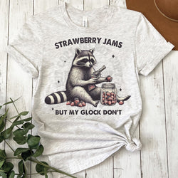 Funny Strawberry Jams Raccoon DTF Transfers, Custom DTF Transfer, Sublimation Transfers, DTF Transfers, Ready To Press, #5371