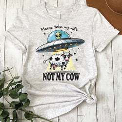 Funny Alien Ufo Cow DTF Transfers, Custom DTF Transfer, Sublimation Transfers, DTF Transfers, Ready To Press, #5386