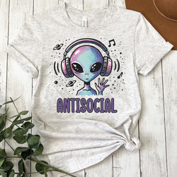 Antisocial Alien DTF Transfers, Custom DTF Transfer, Sublimation Transfers, DTF Transfers, Ready To Press, #5388