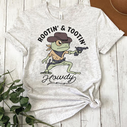 Rootin' Tootin' Howdy Western Frog DTF Transfers, Custom DTF Transfer, Sublimation Transfers, DTF Transfers, Ready To Press, #5391