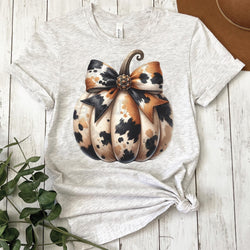 Cow Print Fall Pumpkin DTF Transfers, Custom DTF Transfer, Sublimation Transfers, DTF Transfers, Ready To Press, #5442