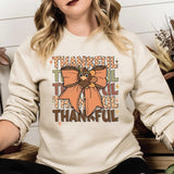 Thankful Thanksgiving Coquette Bow DTF Transfers, Custom DTF Transfer, Sublimation Transfers, DTF Transfers, Ready To Press, #5461