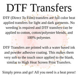 DTF Transfers, Direct To Film, Custom DTF Transfer, Ready For Press Heat Transfers, DTF Transfer Ready To Press, Custom Transfers, #3883