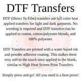 DTF Transfers, Direct To Film, Custom DTF Transfer, Ready For Press Heat Transfers, DTF Transfer Ready To Press, Custom Transfers, #3879