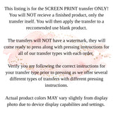 RTS SCREEN PRINT TRANSFER #2495