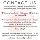 DTF Transfers, Direct To Film, Custom DTF Transfer, Ready For Press Heat Transfers, DTF Transfer Ready To Press, Custom Transfers, #4576