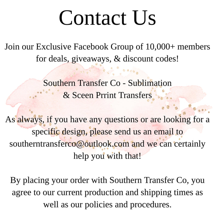 SUBLIMATION Transfer - 606 – Southern Graphic Co
