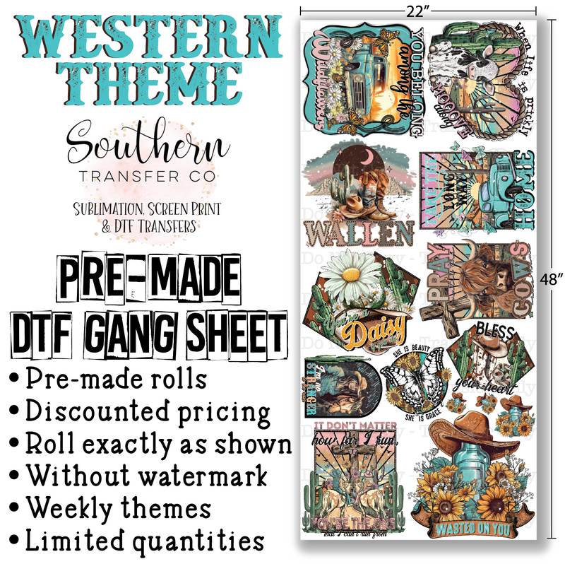 gang sheets, direct to film transfer paper