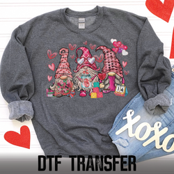 Valentine Gnome T-shirt Heat Transfers, T-shirt Transfers