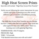 RTS SCREEN PRINT TRANSFER #3611