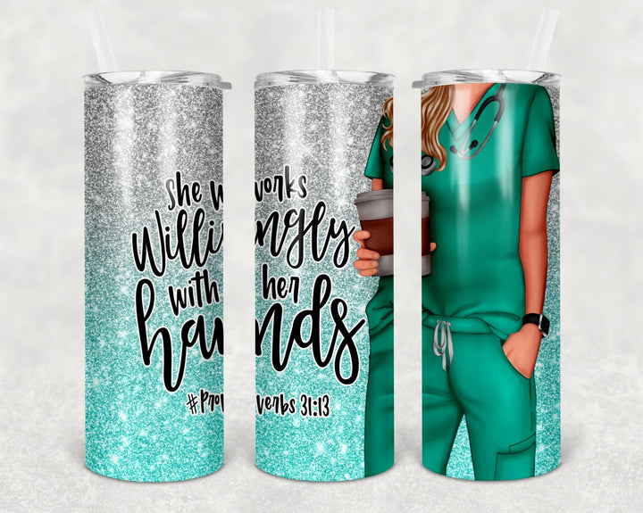 Nurse Gift Inspirational 20 oz Skinny Sublimation Tumbler – KTBug