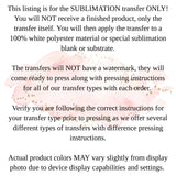 Mama SUBLIMATION Transfer, Ready to Press SUBLIMATION Transfer, 4450