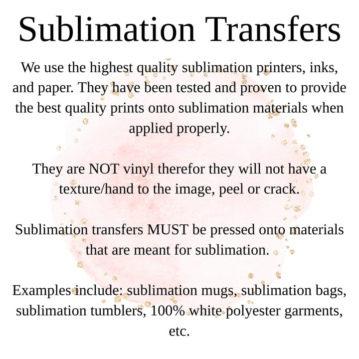 Western SUBLIMATION Transfer, Ready to Press SUBLIMATION Transfer