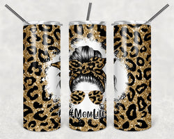 Leopard Mama Tumbler SUBLIMATION TRANSFER, Ready To Press Sublimation Transfer, 20 oz Skinny Tumbler, Full Wrap Tumbler Heat Transfer, 15