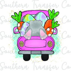 Easter Bunny Truck SUBLIMATION Transfer, Ready to Press SUBLIMATION Transfer, 3122