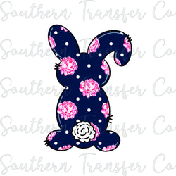 Floral Easter Bunny Hand Drawn SUBLIMATION Transfer, Ready to Press SUBLIMATION Transfer, 3137