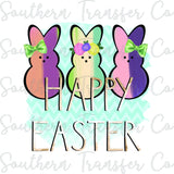 Happy Easter Watercolor Bunny Hand Drawn SUBLIMATION Transfer, Ready to Press SUBLIMATION Transfer, 3151