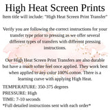 SCREEN PRINT Transfer, Screen Print Transfers Ready For Press, Ready To Press, 4786