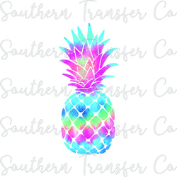 Pineapple Beach Summer Tie Dye SUBLIMATION Transfer, Ready to Press SUBLIMATION Transfer, 3790