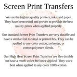 SCREEN PRINT Transfer, Screen Print Transfers Ready For Press, Ready To Press, 4282