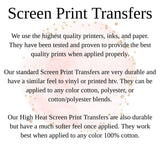 SCREEN PRINT Transfer, Screen Print Transfers Ready For Press, Ready To Press, 4375