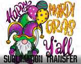 Mardi Gras SUBLIMATION Transfer, Ready to Press SUBLIMATION Transfer, 4333