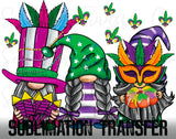 Mardi gras SUBLIMATION Transfer, Ready to Press SUBLIMATION Transfer, 4263