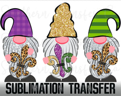 Mardi Gras SUBLIMATION Transfer, Ready to Press SUBLIMATION Transfer, 4386