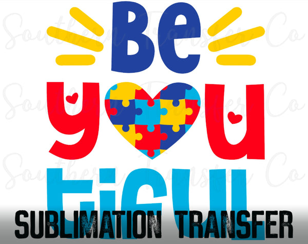 Autism Awareness SUBLIMATION Transfer, Ready to Press SUBLIMATION Transfer, 2438