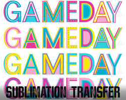 Gameday SUBLIMATION Transfer, Ready to Press SUBLIMATION Transfer, 3469