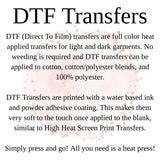 DTF Transfers, Direct To Film, Custom DTF Transfer, Ready For Press Heat Transfers, DTF Transfer Ready To Press, Custom Transfers, #4618